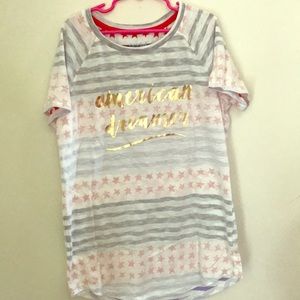 Girls REVERSIBLE American dreamer tee XL